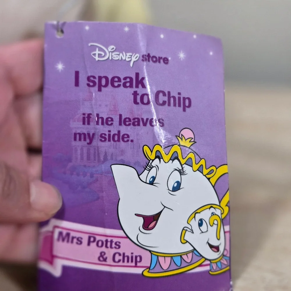 Vintage Disney Store Mrs Potts & Chip Talking Plush Beauty and the Beast